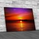 Cloudy Sunset At Sea Canvas Print Large Picture Wall Art
