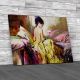 Semi Naked Girl Paint Canvas Print Large Picture Wall Art