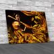 Sexy Dancing Silk Woman Canvas Print Large Picture Wall Art