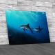 Dolphins In The Sea Canvas Print Large Picture Wall Art