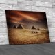 Pyramids In Giza With Dark Skies Canvas Print Large Picture Wall Art