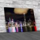 Colourful Hong Kong Skyline At Night Canvas Print Large Picture Wall Art