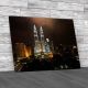 Petronas Towers At Night Canvas Print Large Picture Wall Art