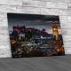 Edinburgh Castle And Cityscape At Night Canvas Print Large Picture Wall Art