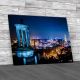 Night View Of The Edinburgh Skyline Canvas Print Large Picture Wall Art