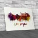 Las Vegas Skyline In Watercolor Splatters Canvas Print Large Picture Wall Art