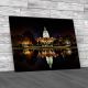 Us Capitol Building Reflecting At Night Canvas Print Large Picture Wall Art