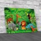 Animals In Jungle Canvas Print Large Picture Wall Art