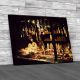 Illuminated Christmas Fair Kiosk Canvas Print Large Picture Wall Art