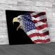 Patriotic Eagle Blended With Us Flag Canvas Print Large Picture Wall Art