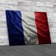 Waving French Flag Canvas Print Large Picture Wall Art