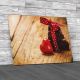Chocolate With Ribbon And Heart Canvas Print Large Picture Wall Art