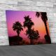 Pink Sunrise Over Dead Sea Canvas Print Large Picture Wall Art