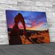 Sunset At Arches National Park In Utah Canvas Print Large Picture Wall Art
