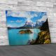 House On An Island At Lake Pehoe Chile Canvas Print Large Picture Wall Art