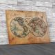Mid 1800S World Map Canvas Print Large Picture Wall Art