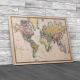 Map Of The World Circa 1860 Canvas Print Large Picture Wall Art
