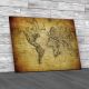 Vintage Map Of The World 1814 Canvas Print Large Picture Wall Art