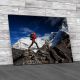 Hiker On The Trek In Himalayas Nepal Canvas Print Large Picture Wall Art