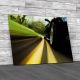 Black Car In Turn Canvas Print Large Picture Wall Art