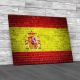 Spanish Flag Brick Wall Canvas Print Large Picture Wall Art