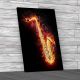 Flaming Saxophone Canvas Print Large Picture Wall Art