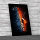 Flaming Water Saxophone Canvas Print Large Picture Wall Art