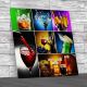 Alcoholic Drinks Collage Square Canvas Print Large Picture Wall Art