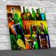 Alcohol Drinks Collage Square Canvas Print Large Picture Wall Art