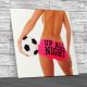 Sexy Up All Night Girl Square Canvas Print Large Picture Wall Art