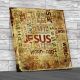 Jesus Christian Sayings Square Canvas Print Large Picture Wall Art