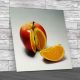 Abstract Apple Orange Square Canvas Print Large Picture Wall Art