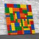 Colourful Building Blocks Square Canvas Print Large Picture Wall Art