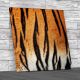 Tiger Fur Square Canvas Print Large Picture Wall Art
