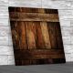 Dark Old Wood Planks Square Canvas Print Large Picture Wall Art