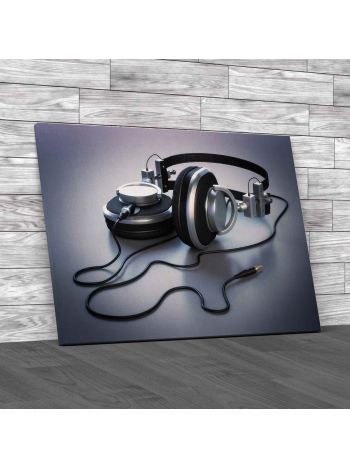 Music DJ Headphones Canvas Print Large Picture Wall Art