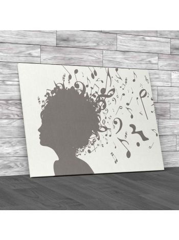 Musical Hair Canvas Print Large Picture Wall Art