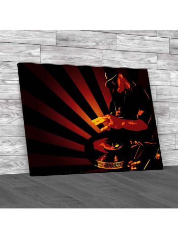 Abstract DJ Turntable Canvas Print Large Picture Wall Art