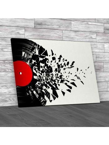 Music Vinyl Record Spin Canvas Print Large Picture Wall Art