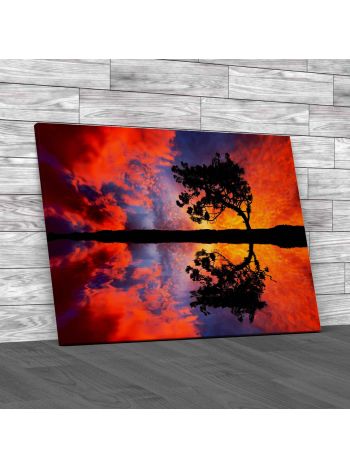 Vibrant African Sunset Canvas Print Large Picture Wall Art