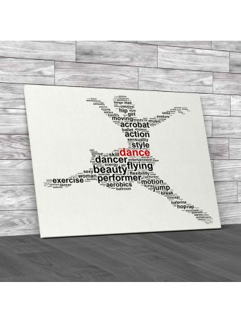 Dance Wording and Quote Canvas Print Large Picture Wall Art