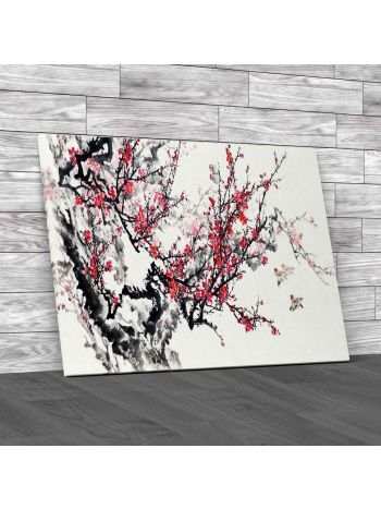 Chinese Trees and Birds Canvas Print Large Picture Wall Art