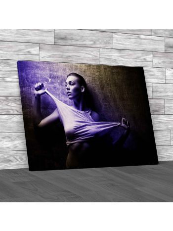 Sexy Woman in Tight Top Canvas Print Large Picture Wall Art
