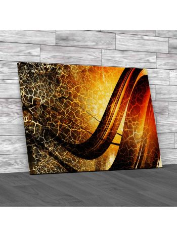 Abstract Cracked Effect Canvas Print Large Picture Wall Art
