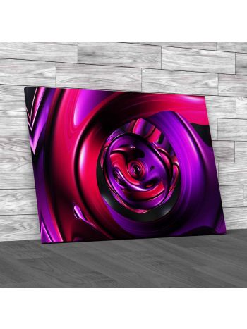 Funky Metallic Swirl Canvas Print Large Picture Wall Art