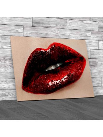 Sexy Erotic Lips Canvas Print Large Picture Wall Art
