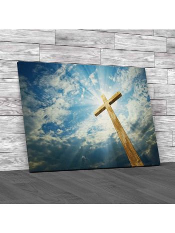 Jesus Christian Cross Canvas Print Large Picture Wall Art