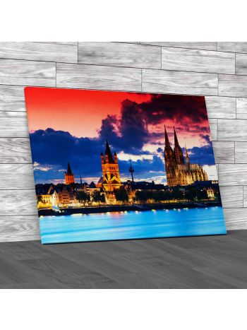 Cologne Germany Skyline Canvas Print Large Picture Wall Art