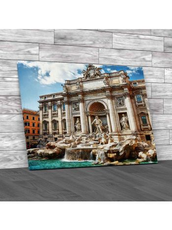 Baroque Trevi Fountain Canvas Print Large Picture Wall Art