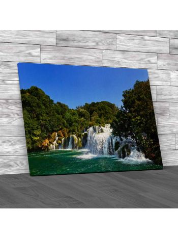 Lovely Water Falls Canvas Print Large Picture Wall Art